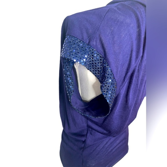 Fifi & Girls Blue Top.  Size L/XL.  Womans cross top.  New With Tag - Picture 5 of 6